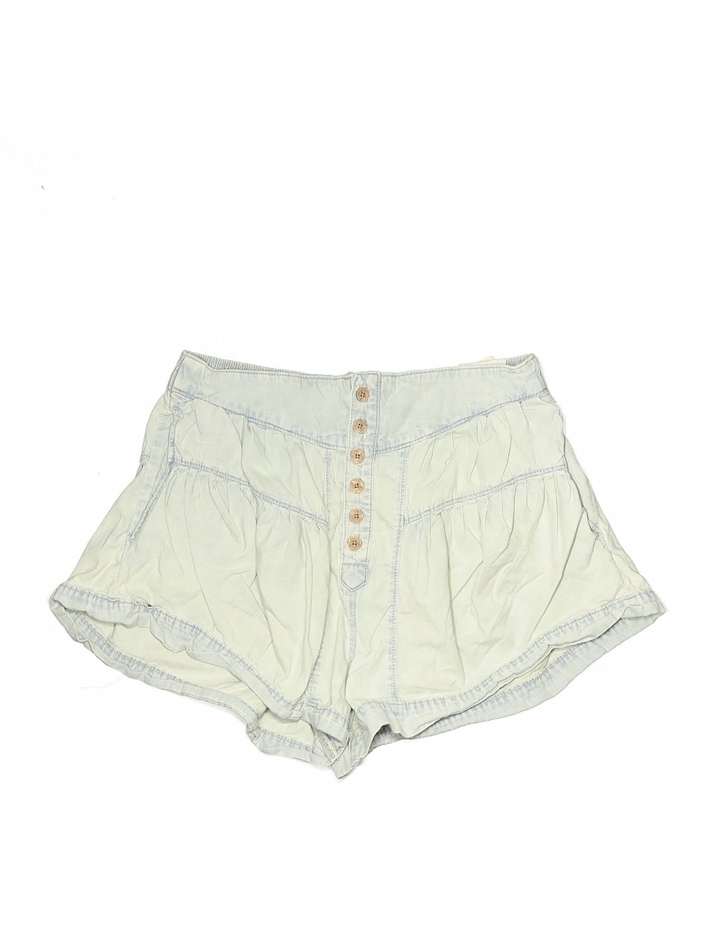 Light Mint Button-Front Women’s Shorts